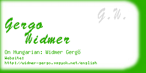 gergo widmer business card