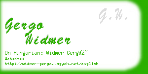 gergo widmer business card